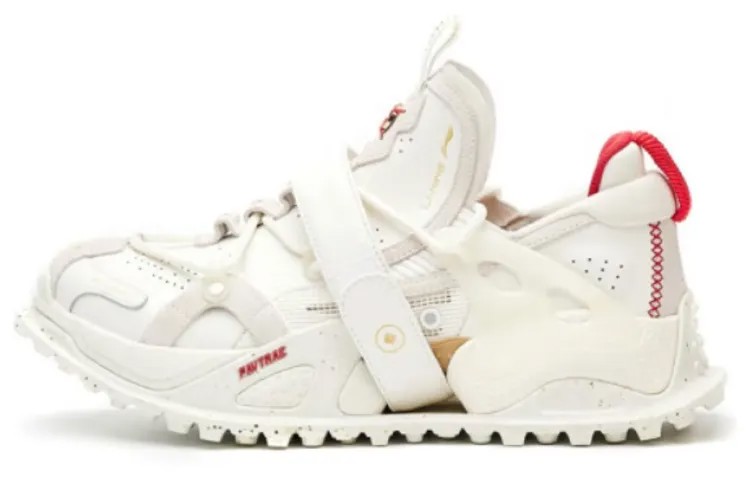LINING Pan Gu Lifestyle Shoes Women's Low-top Champagne White/azalea