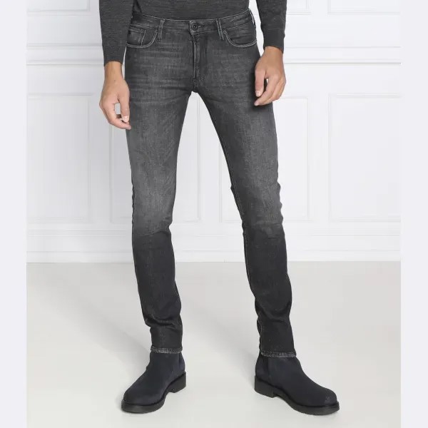 Джинсы узкого кроя j06 Emporio Armani, черный