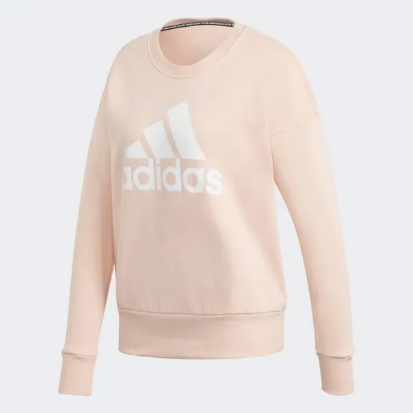 Свитшот adidas Badge of Sport Crew, розовый/белый