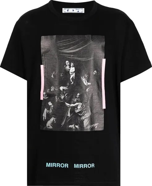 Футболка Off-White Caravaggio T-Shirt 'Black', черный