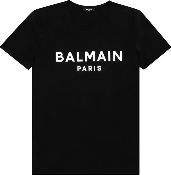 Футболка Balmain Printed T-Shirt 'Noir/Blanc', черный