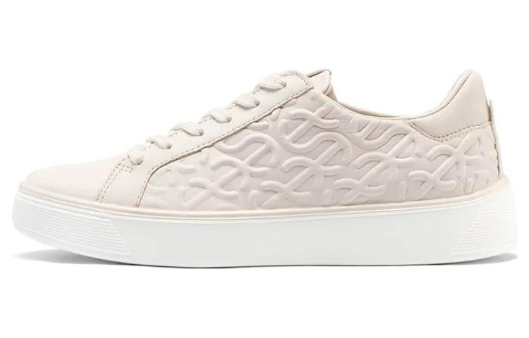 Кроссовки ecco Street Fun Break Stylish Skateboarding Shoes Women's Low-top Beige, бежевый
