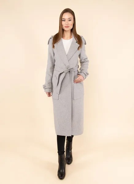 Пальто женское Crosario 52656 серое 46 RU