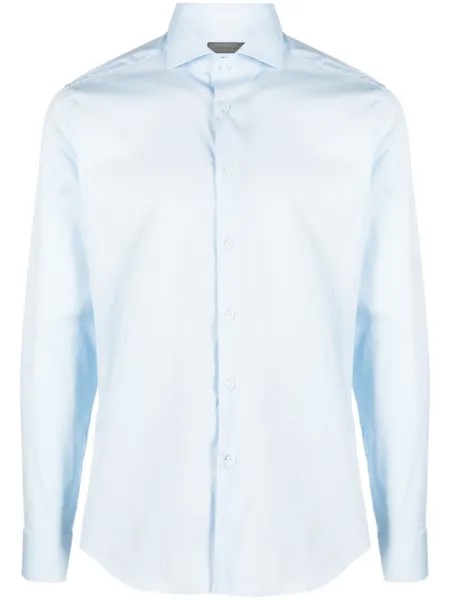 Corneliani рубашка с длинными рукавами, синий