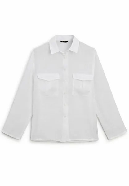 Блузка-рубашка WITH POCKETS Massimo Dutti, цвет white