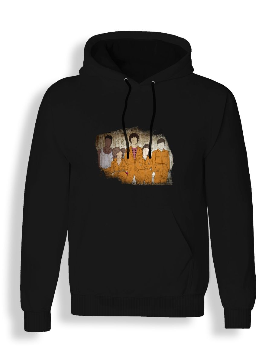 Худи унисекс СувенирShop Отбросы/Misfits/Сериал 12 черное 3XL
