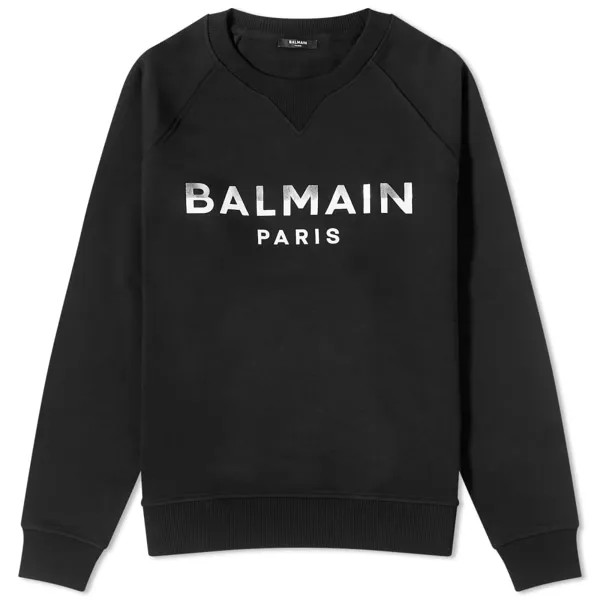 Свитшот Balmain с фольгированным логотипом Paris, мультиколор