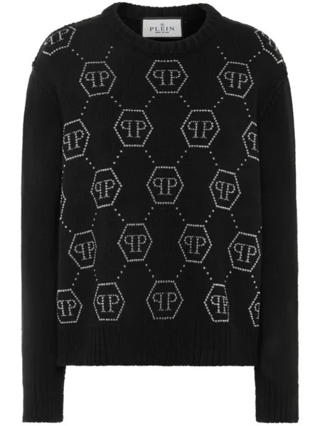 Philipp Plein джемпер с логотипом, черный