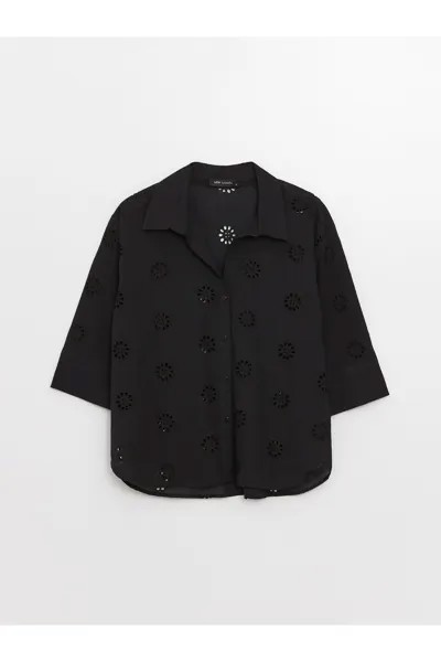 Рубашка - Черная - Oversize LC Waikiki, черный