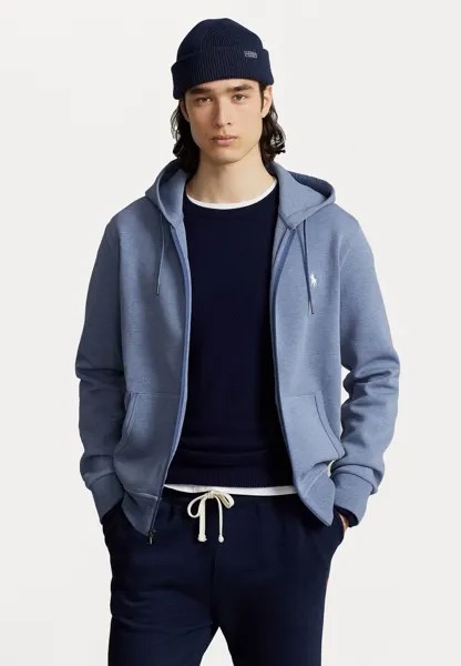 Толстовка на молнии Polo Ralph Lauren Long Sleeve, решетка синий вересковая