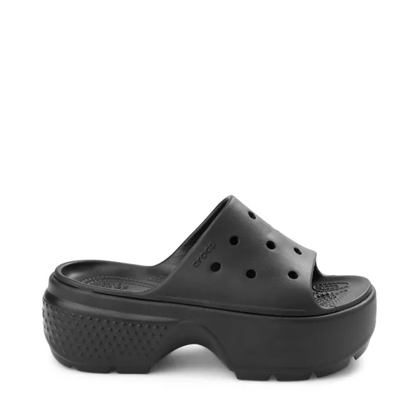 Шлепанцы на Платформе Crocs Stomp, черный