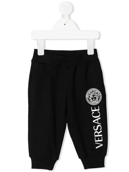 Versace Kids спортивные брюки с логотипом