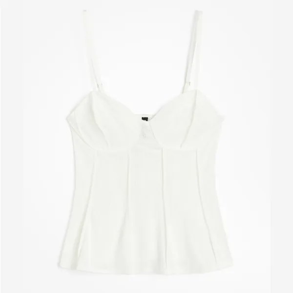 Топ H&M Corset-style Bustier, белый