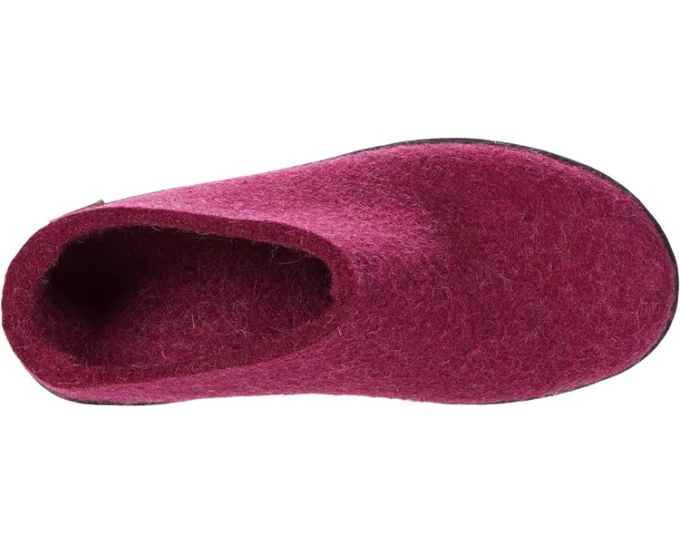 Слипперы Wool Slip-On Rubber Outsole Glerups, клюква