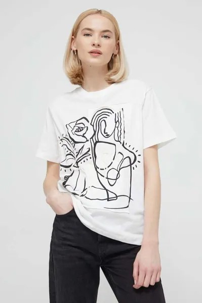 TRISTAN хлопковая футболка Desigual, белый