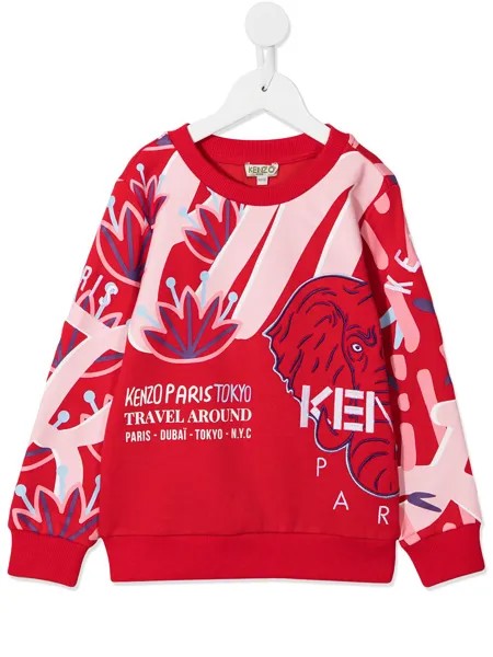 Kenzo Kids толстовка с принтом Tokyo