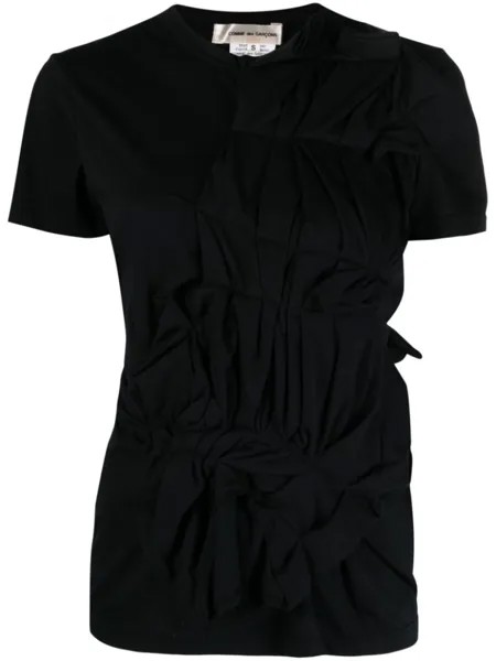 Comme Des Garçons футболка со сборками, черный