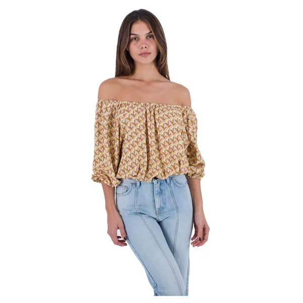 Топ Hurley City Block Off Shoulder, оранжевый