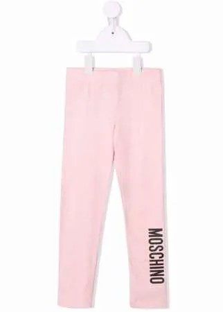 Moschino Kids легинсы с логотипом