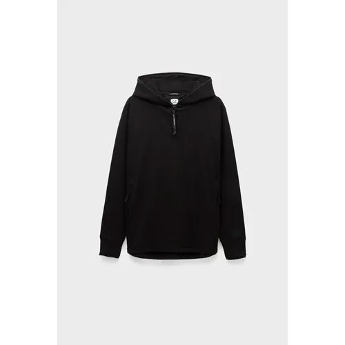 Худи C.P. Company metropolis series stretch fleece full zipped hoodie black, размер 54, черный