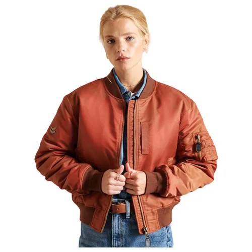 Бомбер  Superdry, размер 10, оранжевый