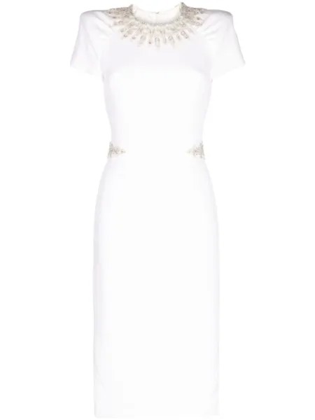 Jenny Packham платье миди Ines, белый