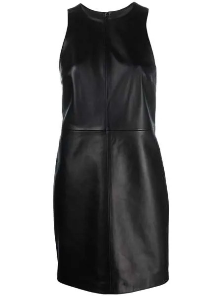 12 STOREEZ sleeveless leather mini dress