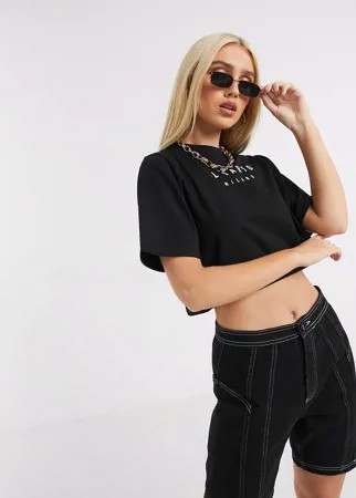 Укороченная футболка с логотипом Il Sarto-Розовый