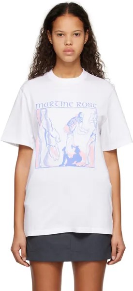 Белая футболка с принтом Martine Rose