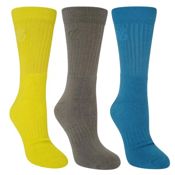Спортивные носки унисекс для взрослых Essentials, набор из 3 шт., синий Fjord Blue DARE 2B, цвет azul