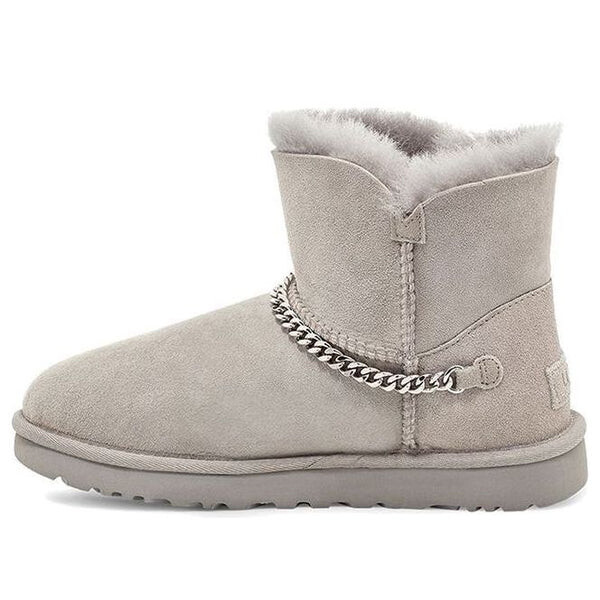 Зимние ботинки classic charm mini с флисовой подкладкой Ugg, серый