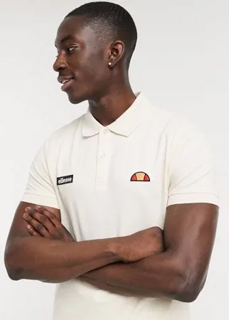 Бежевая футболка-поло с логотипом ellesse Montura-Бежевый