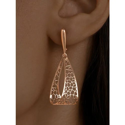 Серьги Ювелир Карат, серебро, 925 проба, золочение, , золотистый