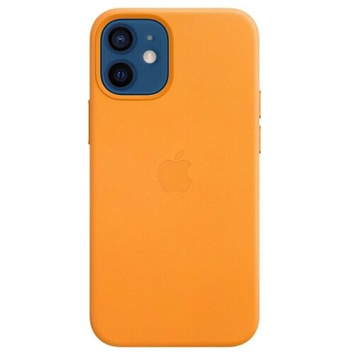 Панель кожаная Apple Leather Case with MagSafe для iPhone 12 mini, California Poppy