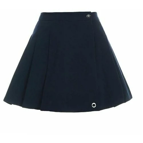 Школьная юбка для девочки, в широкую складку, размер 152 темно-синяя, SSFSG-829-26514-306, Silver Spoon