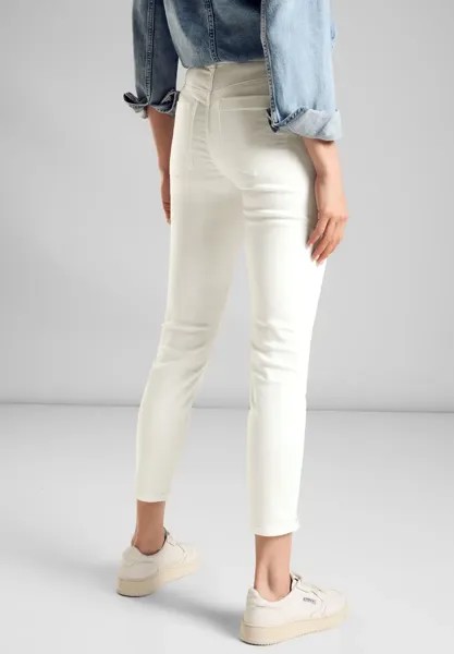 Узкие джинсы STREET ONE, завышенная талия, цвет Off White Washed