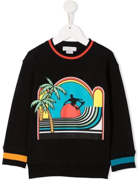 Stella McCartney Kids толстовка с длинными рукавами и графичным принтом