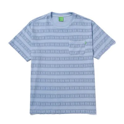 Трикотажная футболка с короткими рукавами HUF Worldwide Cooper Stripe (голубая)