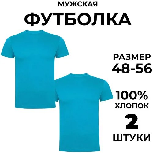 Мужская футболка L (Бирюзовая) 2 шт