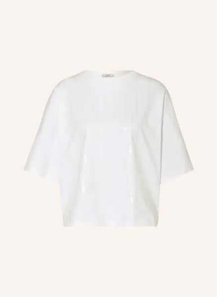 Рубашка оверсайз с пайетками Peserico, белый