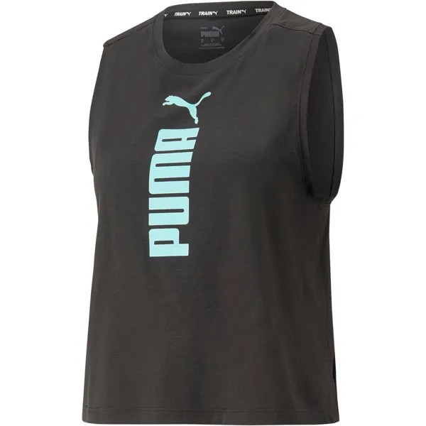 Лонгслив Puma Fit Tri blend, цвет black electric peppermint