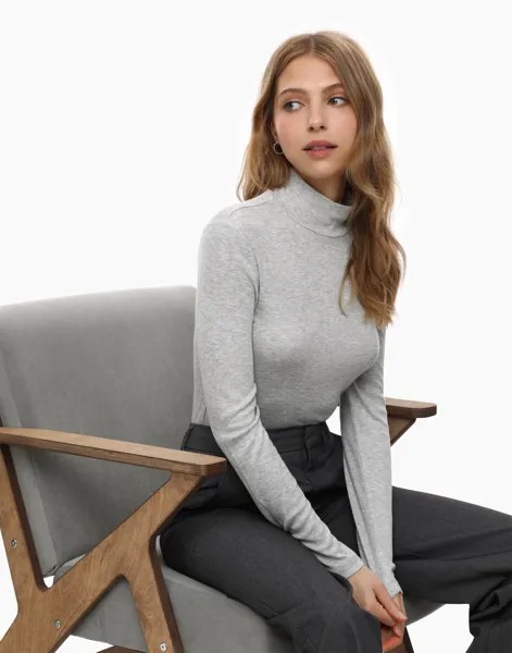 Водолазка женская Gloria Jeans GKT016474 серая L
