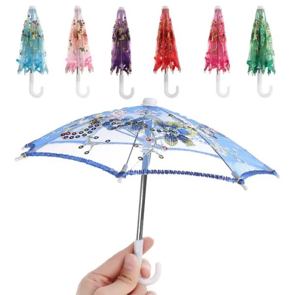 Новый кружевной вышитый солнцезащитный козырек зонтик Дождь Снаряжение для куклы ручной работы Аксессуары Дети Подарок на день рождения