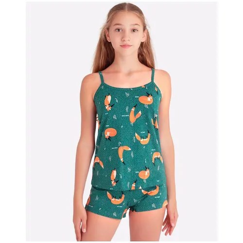 Пижама  HappyFox, размер 122, зеленый