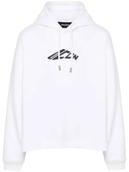 DSQUARED2 худи с логотипом, белый