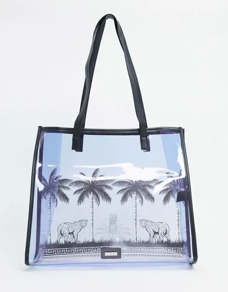 Фиолетовая сумка-тоут с пальмовым принтом Skinnydip-Фиолетовый цвет
