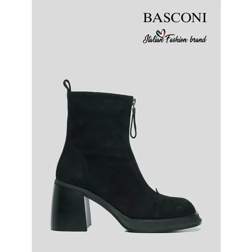 Полусапоги BASCONI 89080B-QM, полнота 6, размер 38, черный