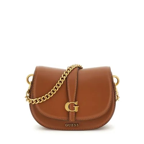 Сумка GUESS, фактура матовая, гладкая, коричневый