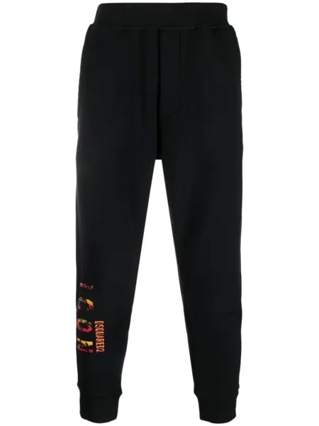 Dsquared2 спортивные брюки Icon с логотипом, черный