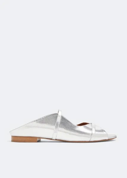 Мюли MALONE SOULIERS Norah flat mules, серебряный